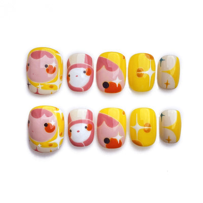 Full Moon - Handmade Press on Nails by Clawcreature - Handmade Press - on Nails