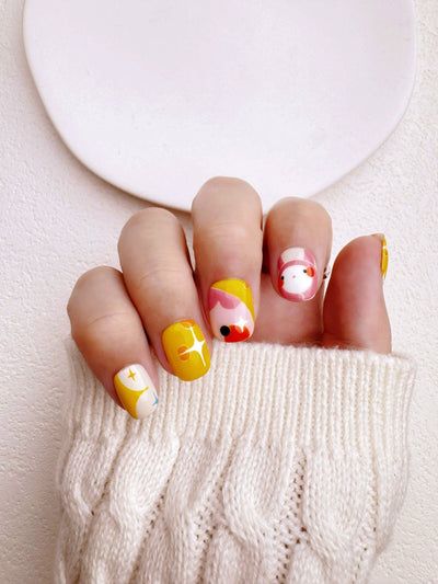 Full Moon - Handmade Press on Nails by Clawcreature - Handmade Press - on Nails