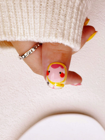 Full Moon - Handmade Press on Nails by Clawcreature - Handmade Press - on Nails