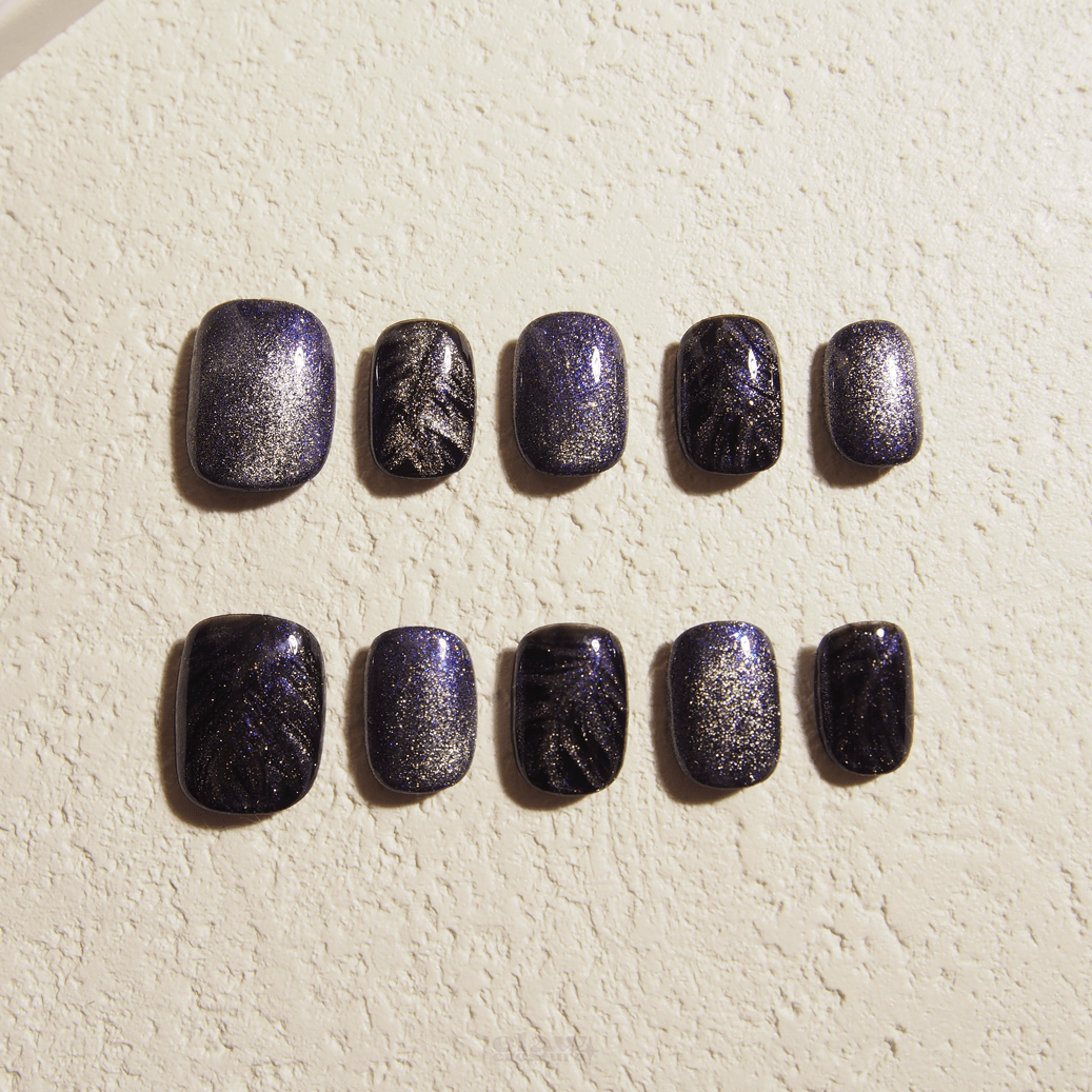 Galaxy Sparkle - Handmade Press on Nails by Clawcreature - Handmade Press - on Nails