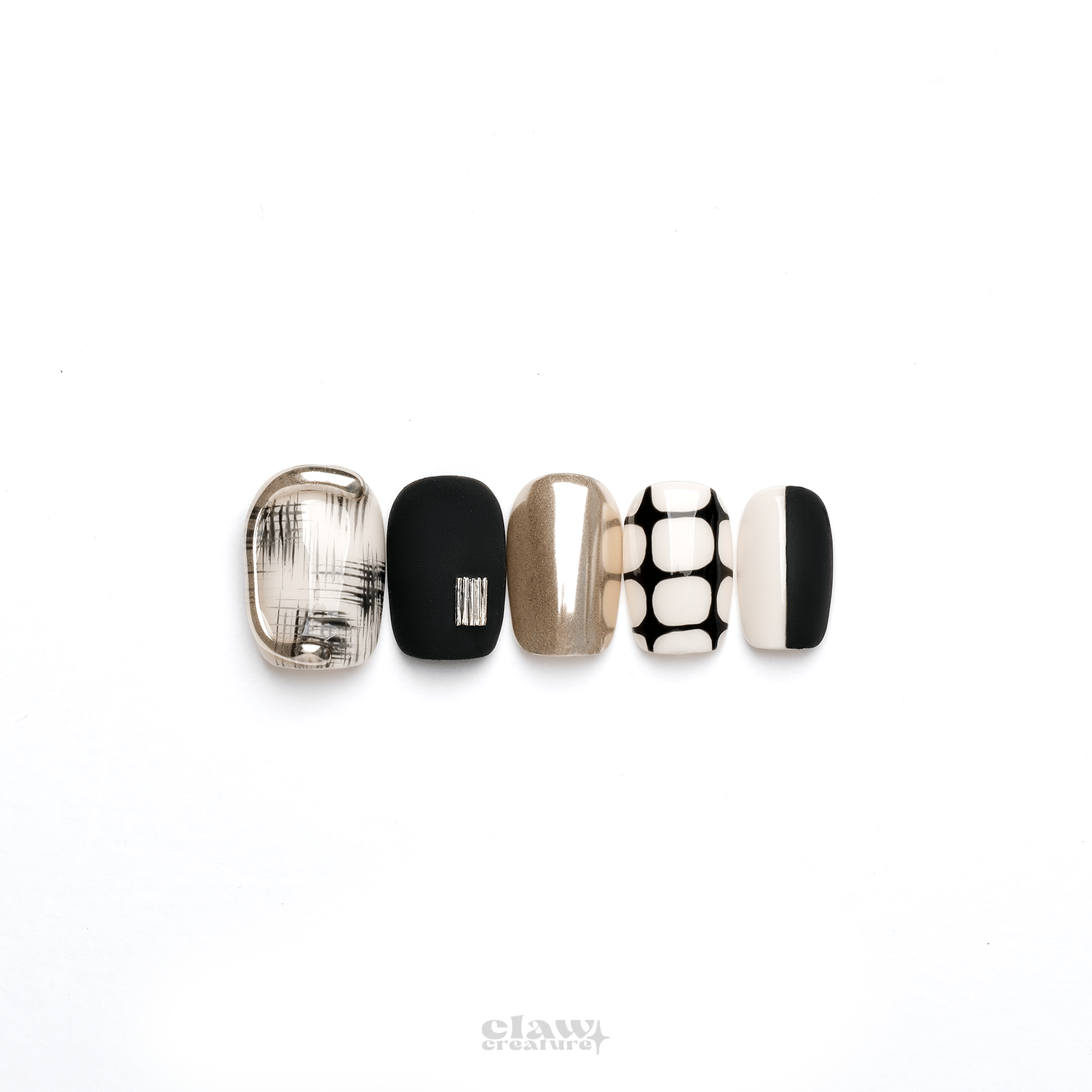 Golden Eclipse - Handmade Press on Nails by Clawcreature - Handmade Press - on Nails