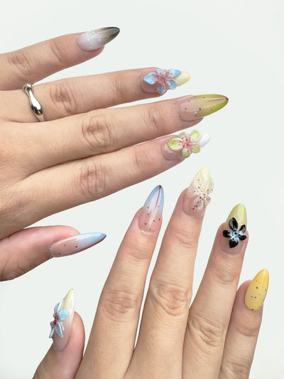 Hawaiian Kiss - Handmade Press on Nails by Clawcreature - Handmade Press - on Nails