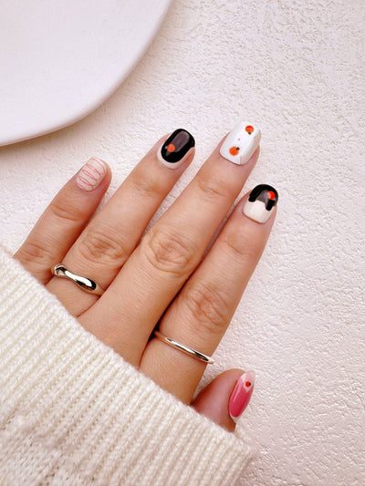 Hearts in Harmony - Handmade Press on Nails by Clawcreature - Handmade Press - on Nails