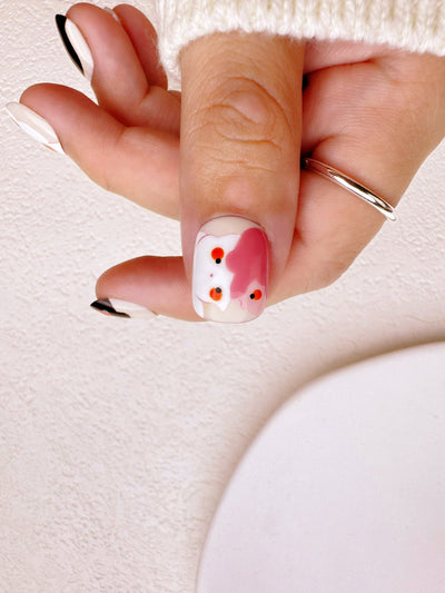 Hearts in Harmony - Handmade Press on Nails by Clawcreature - Handmade Press - on Nails