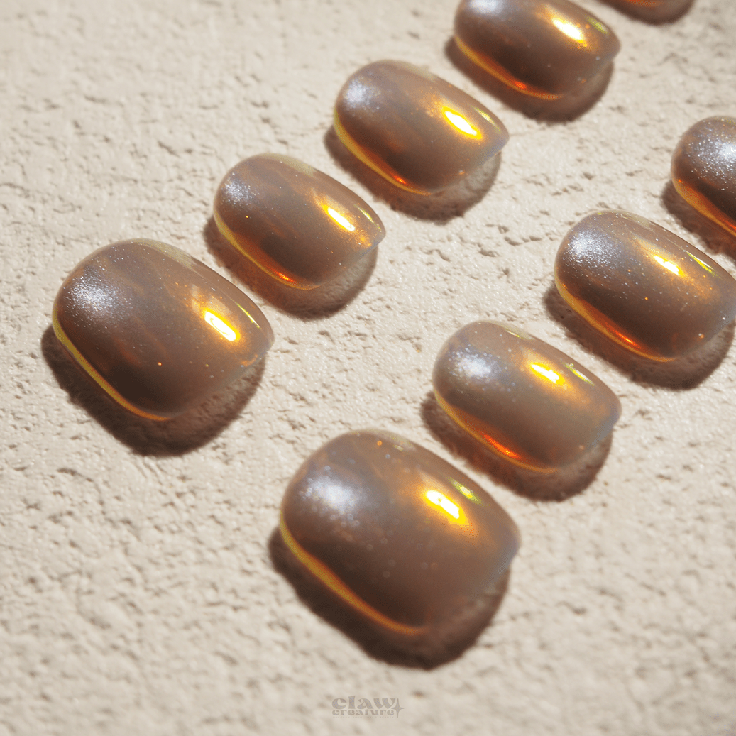 Holographic Aura - Handmade Press on Nails by Clawcreature - Handmade Press - on Nails
