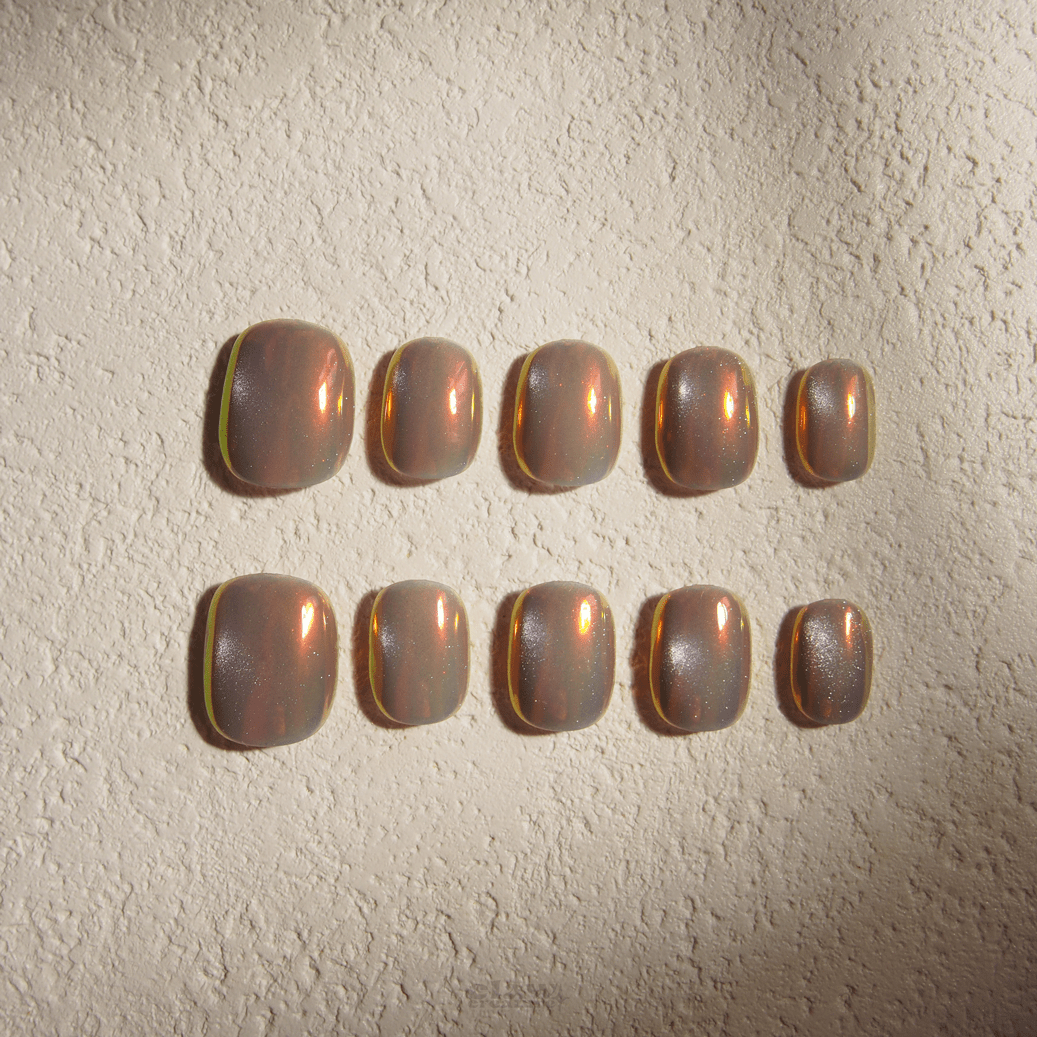Holographic Aura - Handmade Press on Nails by Clawcreature - Handmade Press - on Nails