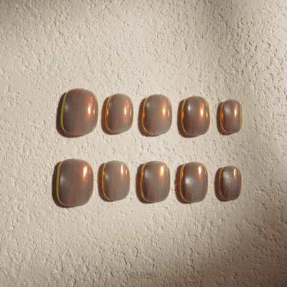 Holographic Aura - Handmade Press on Nails by Clawcreature - Handmade Press - on Nails