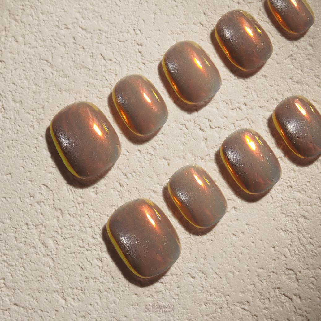 Holographic Aura - Handmade Press on Nails by Clawcreature - Handmade Press - on Nails