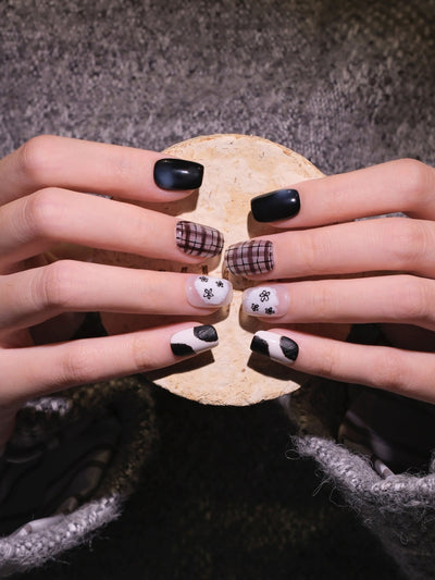 Hugo the Frenchie - Handmade Press on Nails by Clawcreature - Handmade Press - on Nails