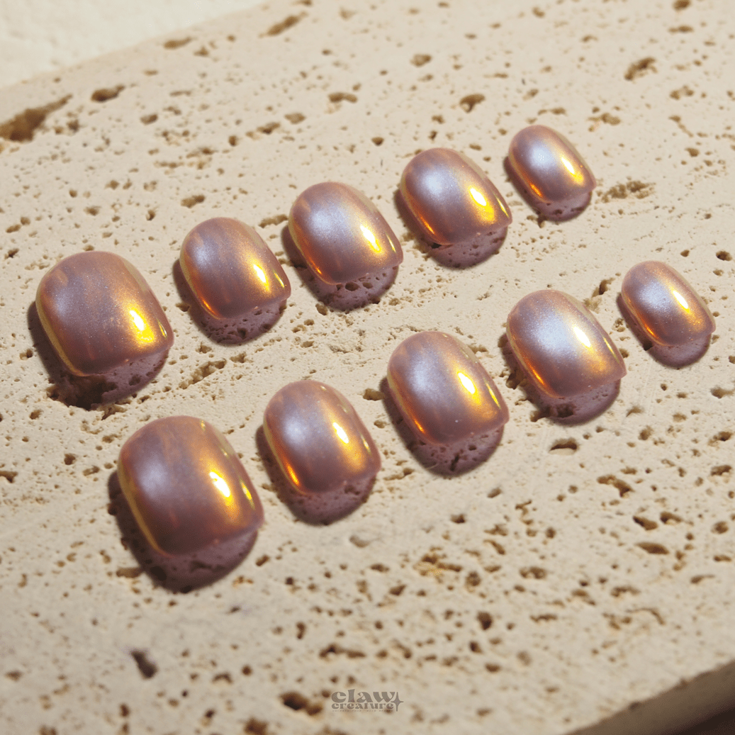 Iridescent Sunset - Handmade Press on Nails by Clawcreature - Handmade Press - on Nails