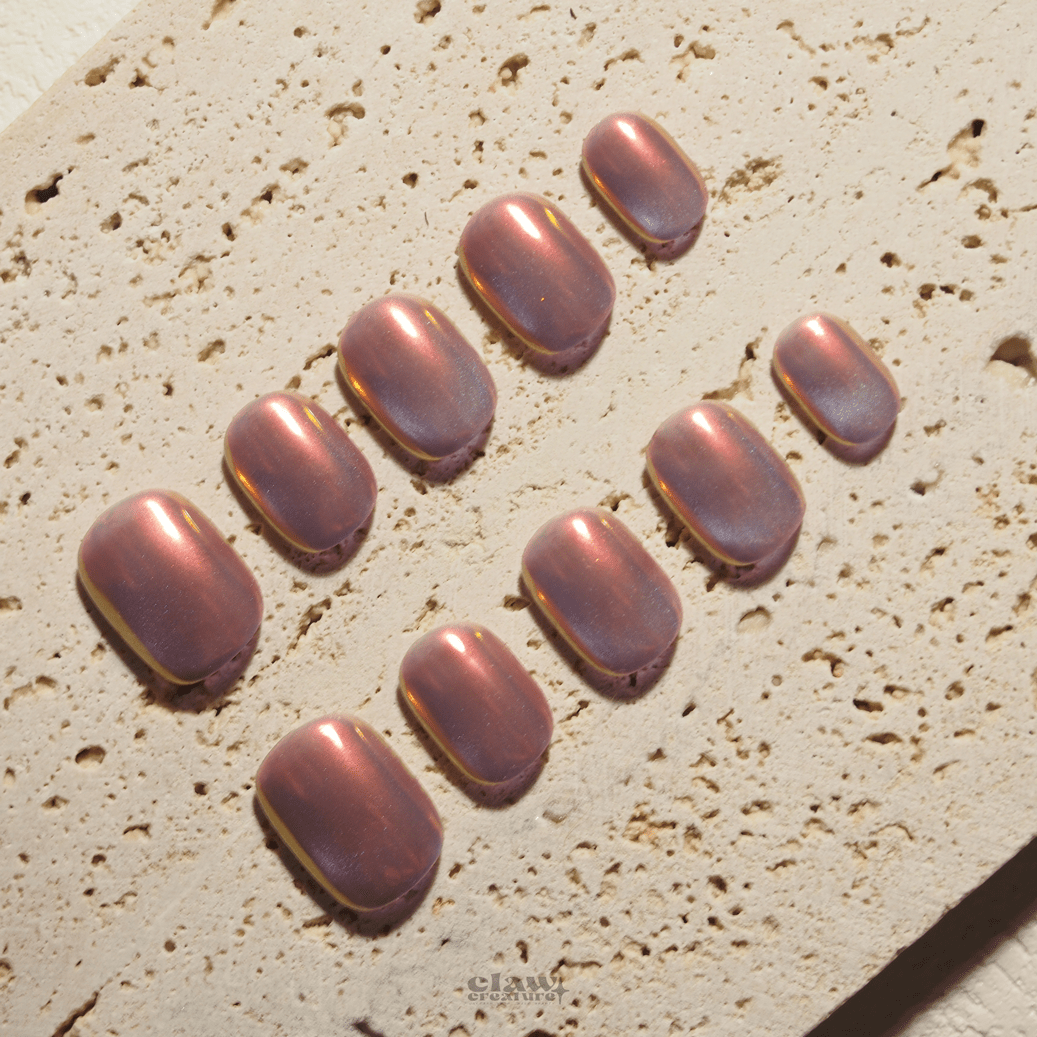 Iridescent Sunset - Handmade Press on Nails by Clawcreature - Handmade Press - on Nails
