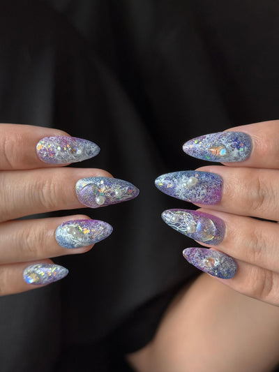 Jellyfish World - Handmade Press on Nails by Clawcreature - Handmade Press - on Nails