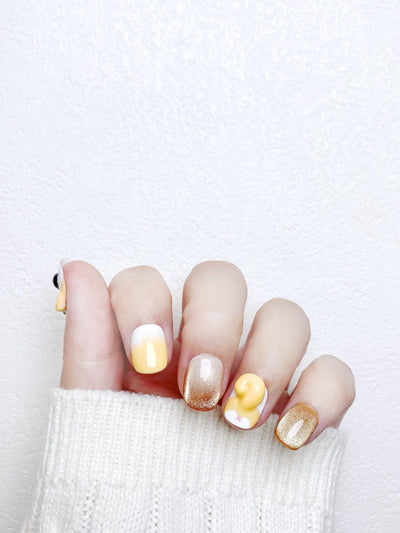 Juju the Shiba - Handmade Press on Nails by Clawcreature - Handmade Press - on Nails