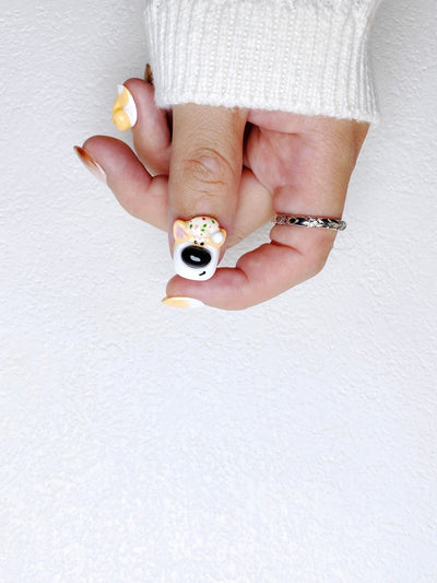 Juju the Shiba - Handmade Press on Nails by Clawcreature - Handmade Press - on Nails
