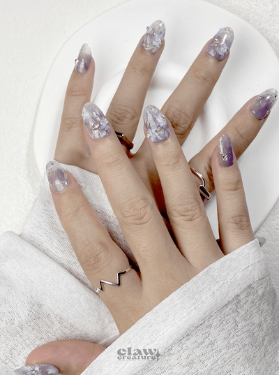 Lavender Bloom - Handmade Press on Nails by Clawcreature - Handmade Press - on Nails