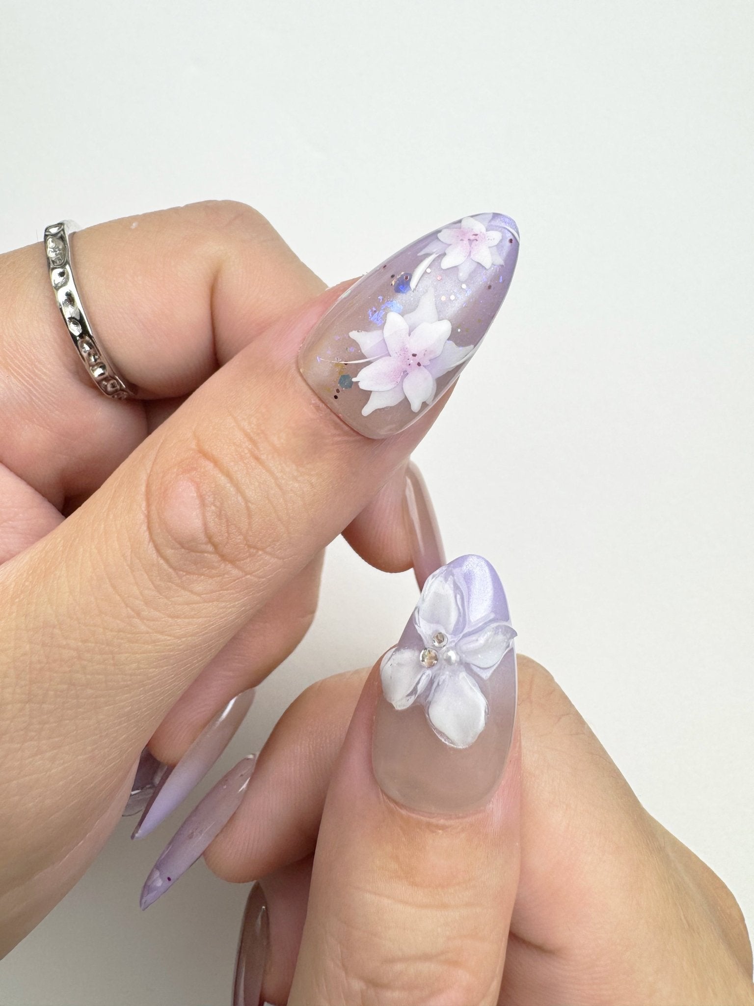 Lavender Twilight - Handmade Press on Nails by Clawcreature - Handmade Press - on Nails