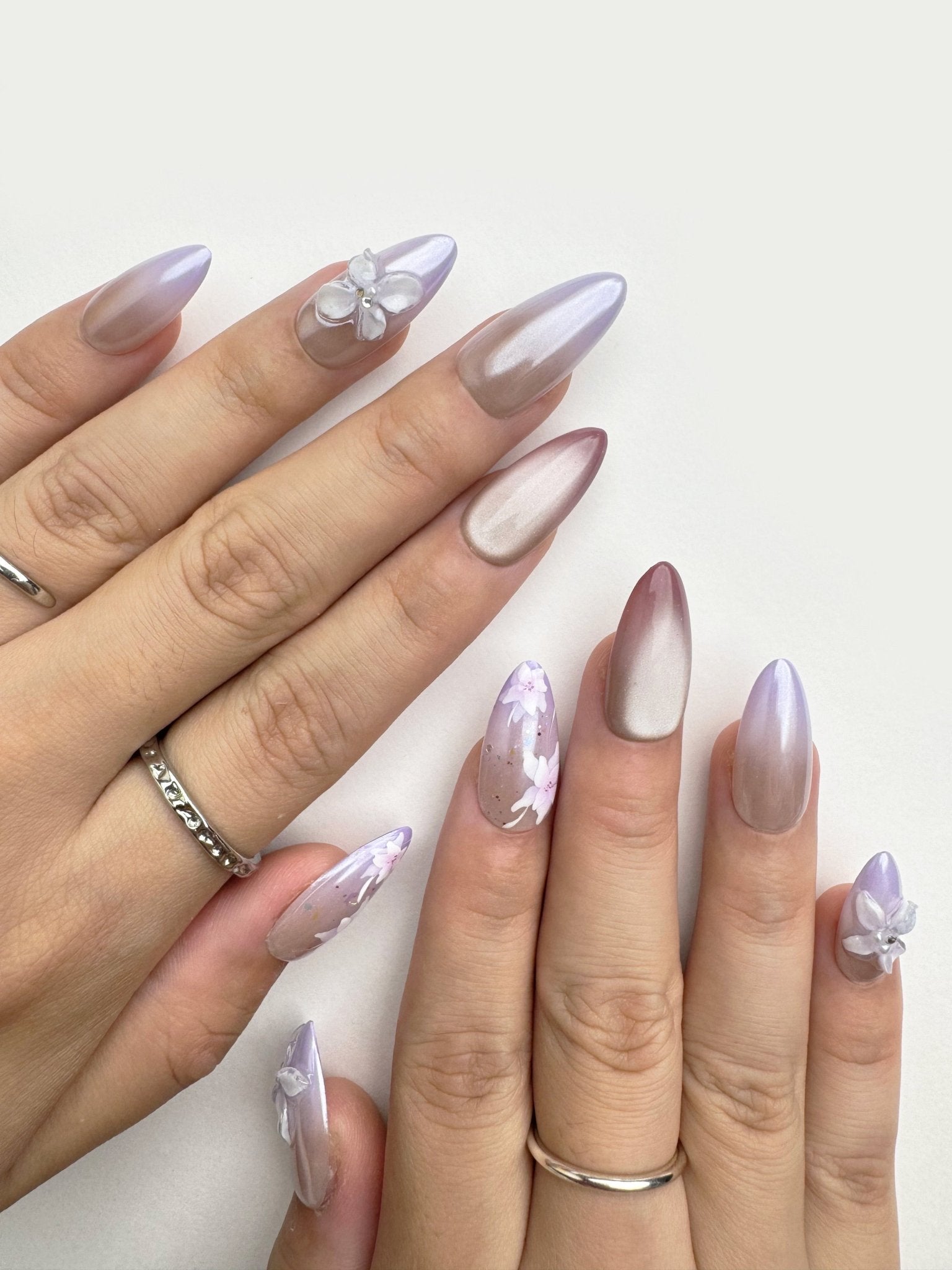 Lavender Twilight - Handmade Press on Nails by Clawcreature - Handmade Press - on Nails
