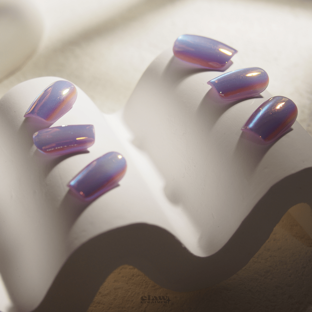 Lilac Luminescence - Handmade Press on Nails by Clawcreature - Handmade Press - on Nails
