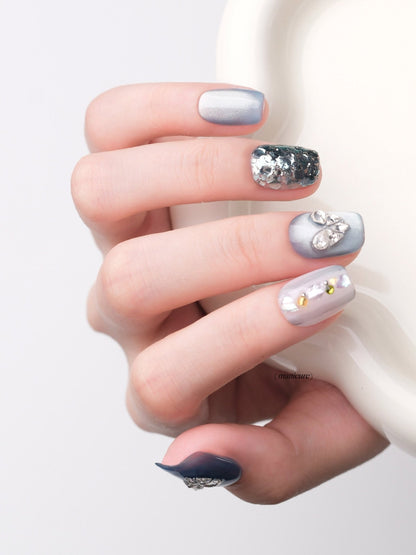 Love Ocean - Handmade Press on Nails by Clawcreature - Handmade Press - on Nails