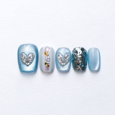 Love Ocean - Handmade Press on Nails by Clawcreature - Handmade Press - on Nails