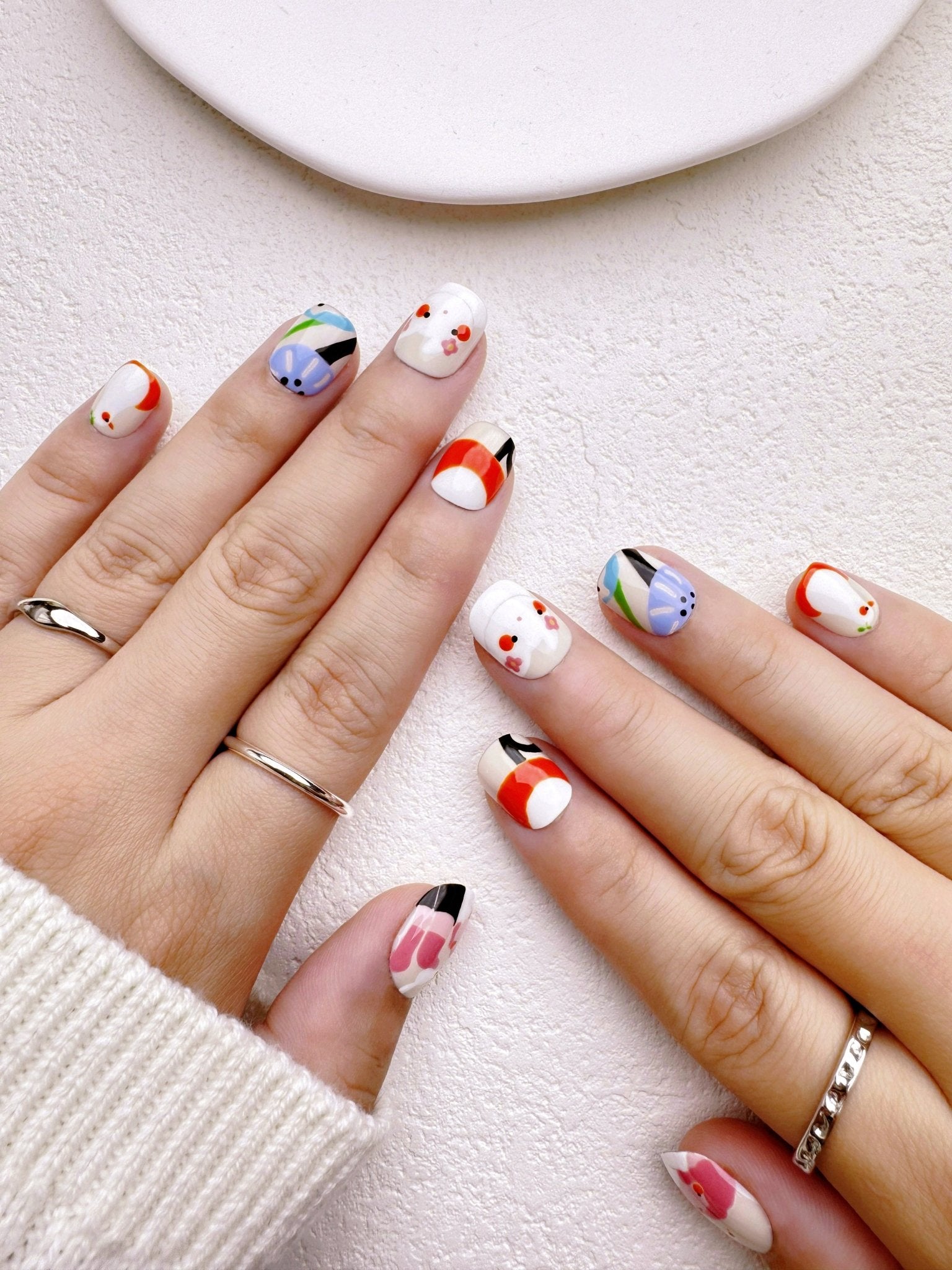 Loving Spring - Handmade Press on Nails by Clawcreature - Handmade Press - on Nails