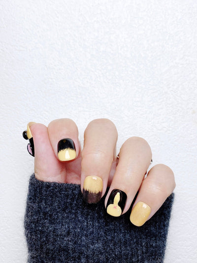 Max the Dobermann - Handmade Press on Nails by Clawcreature - Handmade Press - on Nails