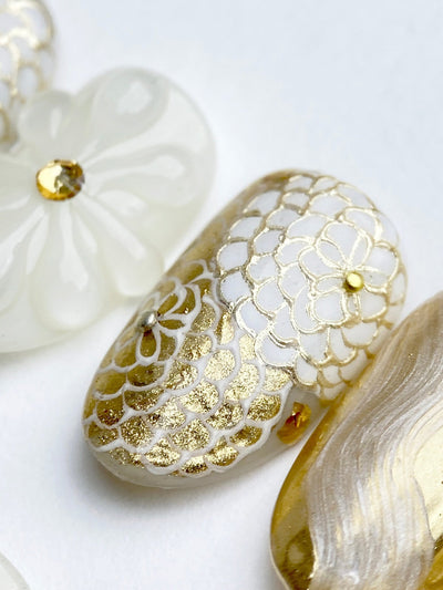 Midas Touch - Handmade Press on Nails by Clawcreature - Handmade Press - on Nails