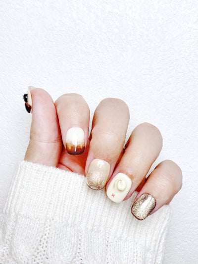 Milo the Pug - Handmade Press on Nails by Clawcreature - Handmade Press - on Nails