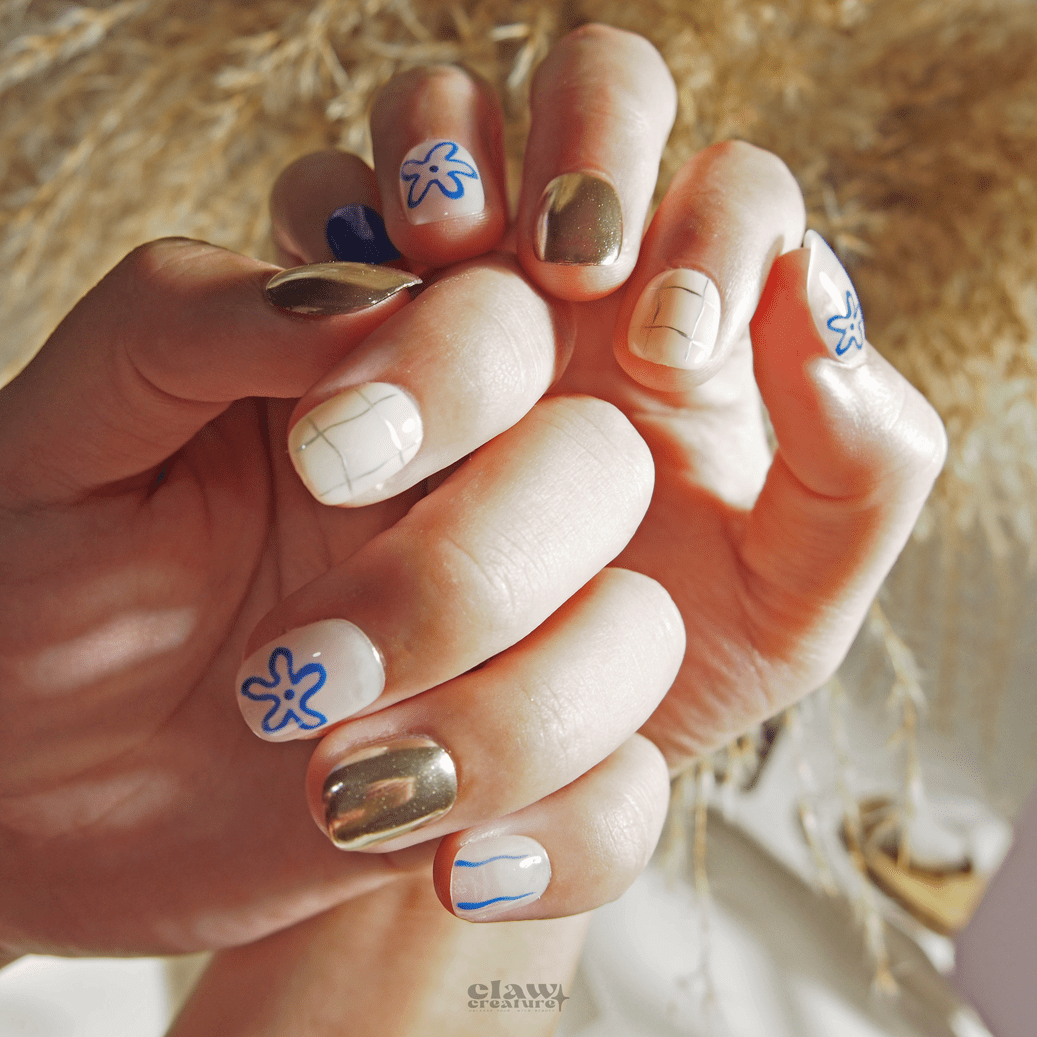 Modern Muse - Handmade Press on Nails by Clawcreature - Handmade Press - on Nails
