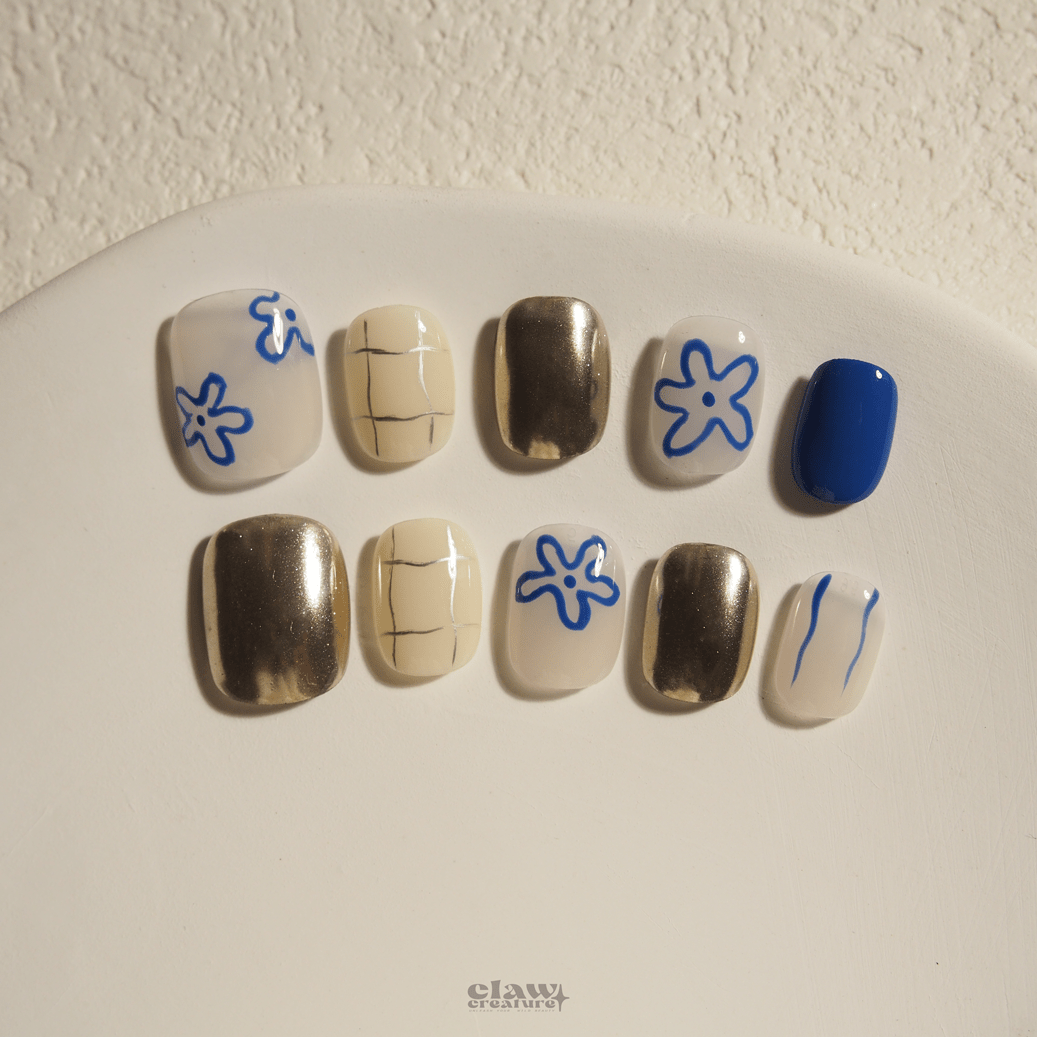 Modern Muse - Handmade Press on Nails by Clawcreature - Handmade Press - on Nails