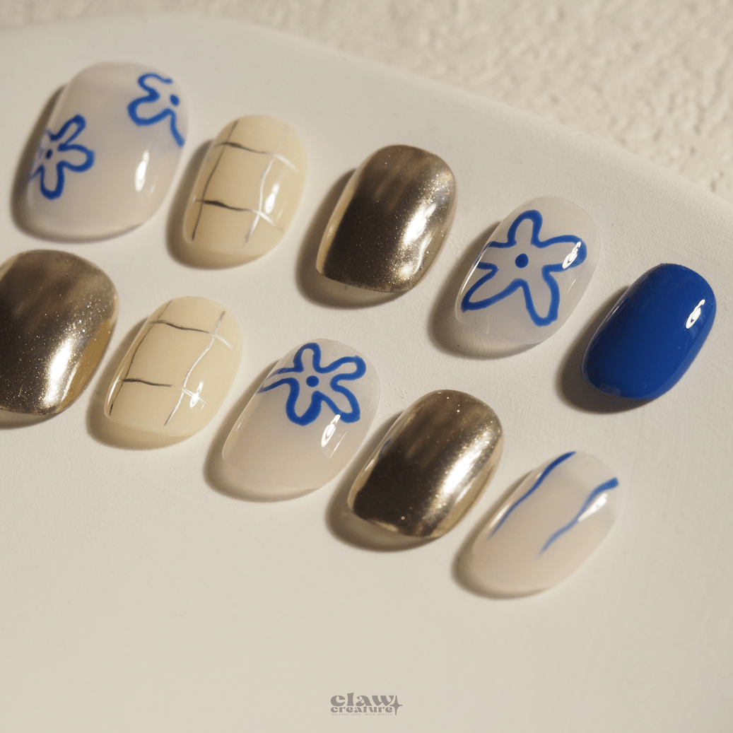 Modern Muse - Handmade Press on Nails by Clawcreature - Handmade Press - on Nails