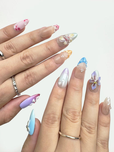 Morning Dew - Handmade Press on Nails by Clawcreature - Handmade Press - on Nails