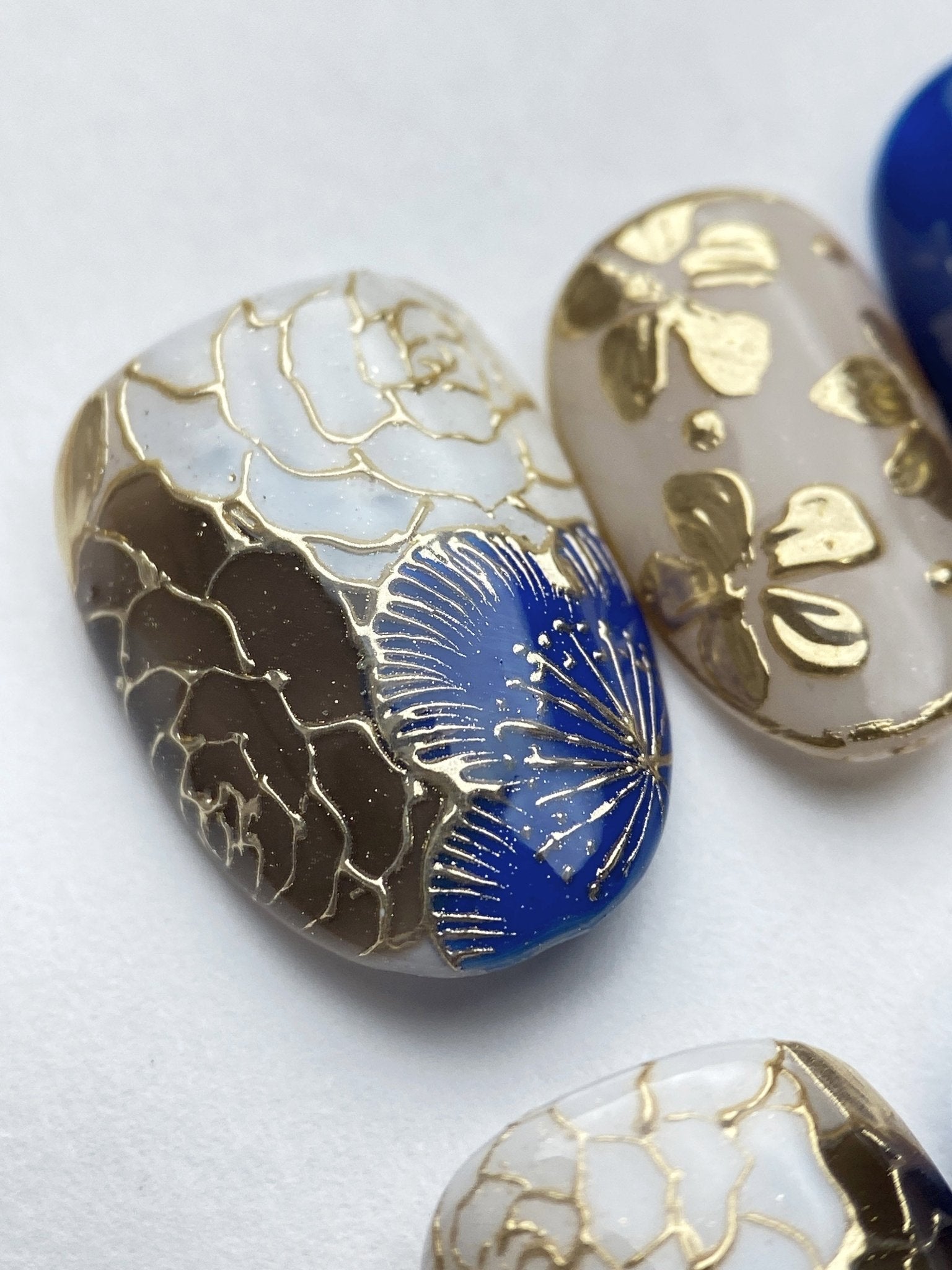 Navy Brat - Handmade Press on Nails by Clawcreature - Handmade Press - on Nails