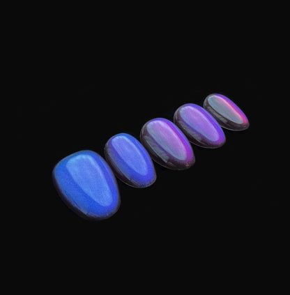 Nebula Blue - Handmade Press on Nails by Clawcreature - Handmade Press - on Nails