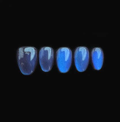 Nebula Blue - Handmade Press on Nails by Clawcreature - Handmade Press - on Nails