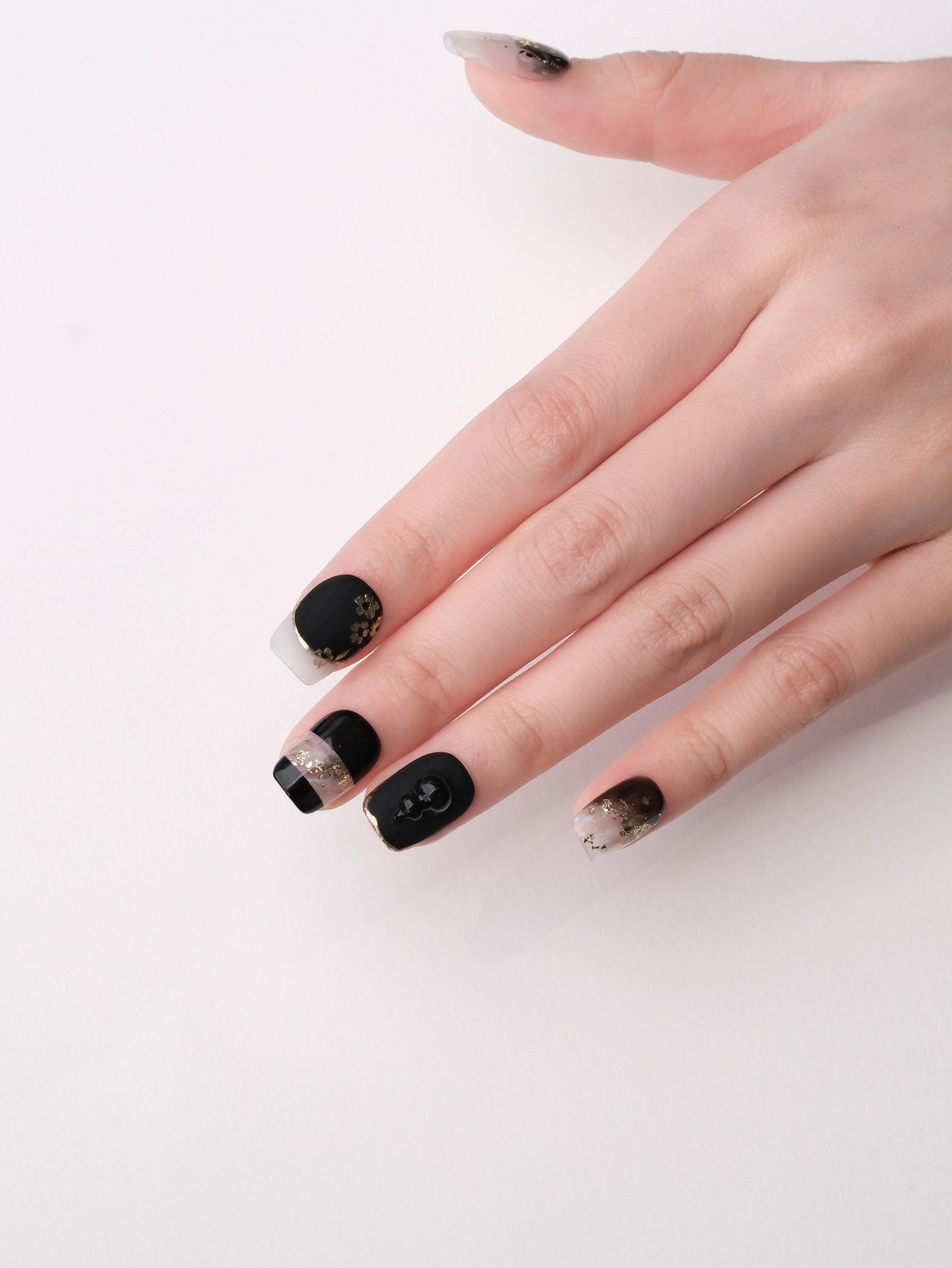 Night Wave - Handmade Press on Nails by Clawcreature - Handmade Press - on Nails