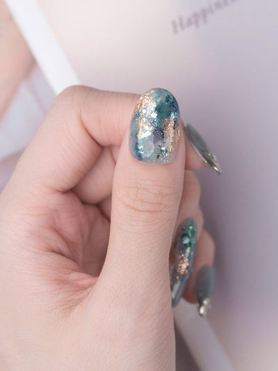 Ocean Aura - Handmade Press on Nails by Clawcreature - Handmade Press - on Nails