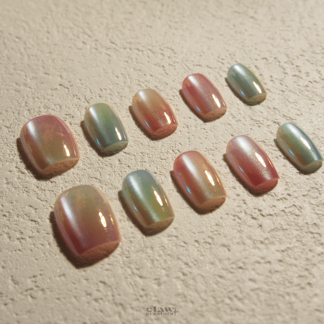 Pastel Prism - Handmade Press on Nails by Clawcreature - Handmade Press - on Nails