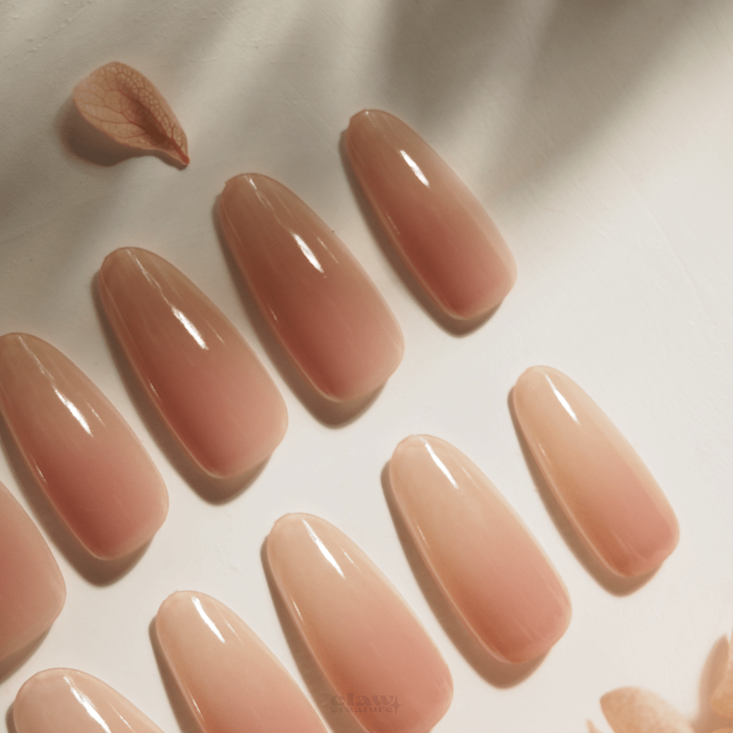 Peach Bloom - Handmade Press on Nails by Clawcreature - Handmade Press - on Nails