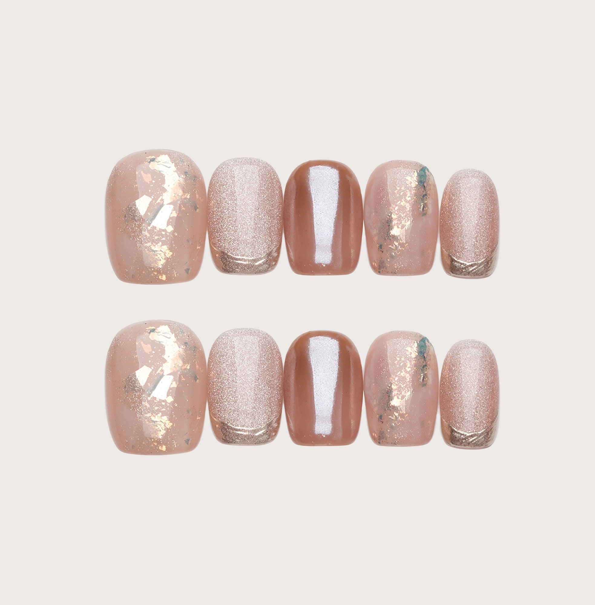 Peach Serenade - Handmade Press on Nails by Clawcreature - Handmade Press - on Nails