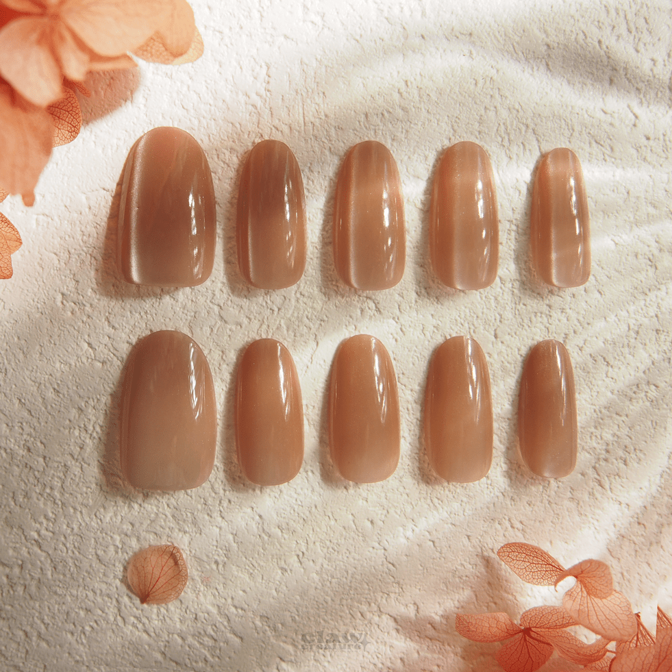 Peachy Dream - Handmade Press on Nails by Clawcreature - Handmade Press - on Nails