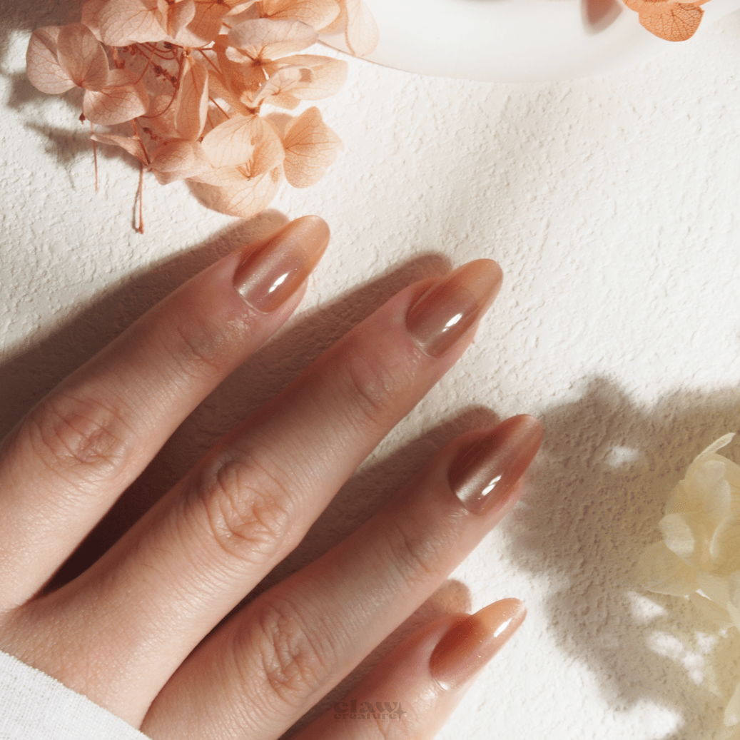 Peachy Dream - Handmade Press on Nails by Clawcreature - Handmade Press - on Nails
