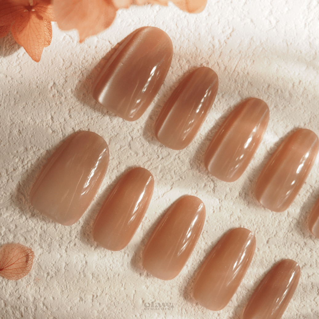 Peachy Dream - Handmade Press on Nails by Clawcreature - Handmade Press - on Nails