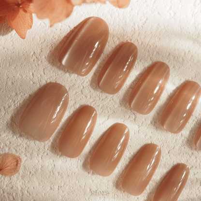 Peachy Dream - Handmade Press on Nails by Clawcreature - Handmade Press - on Nails