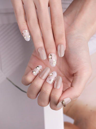 Pearl Essence - Handmade Press on Nails by Clawcreature - Handmade Press - on Nails