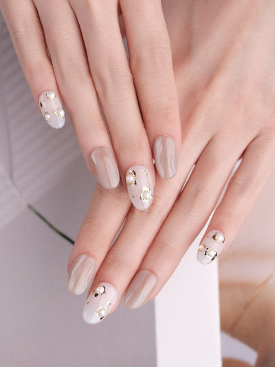 Pearl Essence - Handmade Press on Nails by Clawcreature - Handmade Press - on Nails