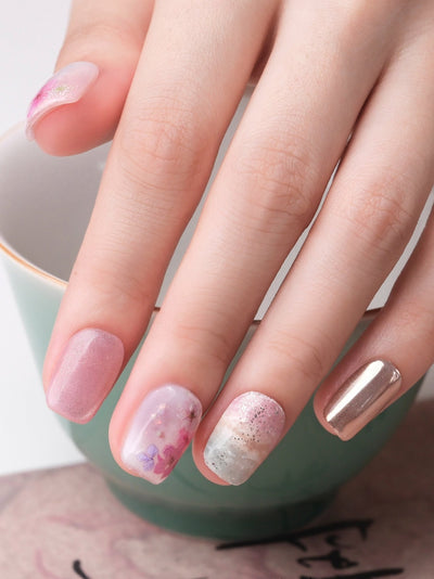 Petal Dusk - Handmade Press on Nails by Clawcreature - Handmade Press - on Nails