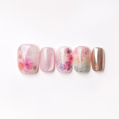 Petal Dusk - Handmade Press on Nails by Clawcreature - Handmade Press - on Nails