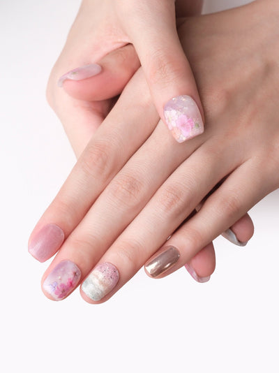 Petal Dusk - Handmade Press on Nails by Clawcreature - Handmade Press - on Nails