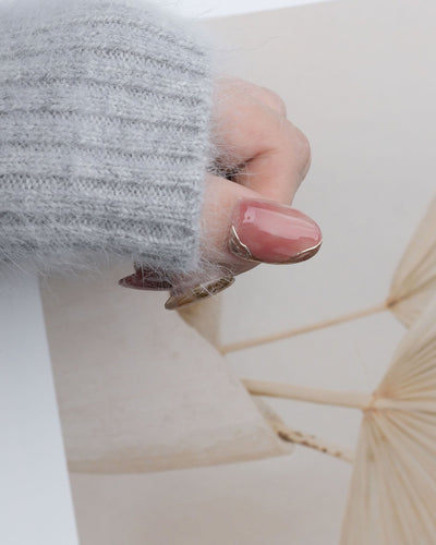 Pink Hibiscus - Handmade Press on Nails by Clawcreature - Handmade Press - on Nails